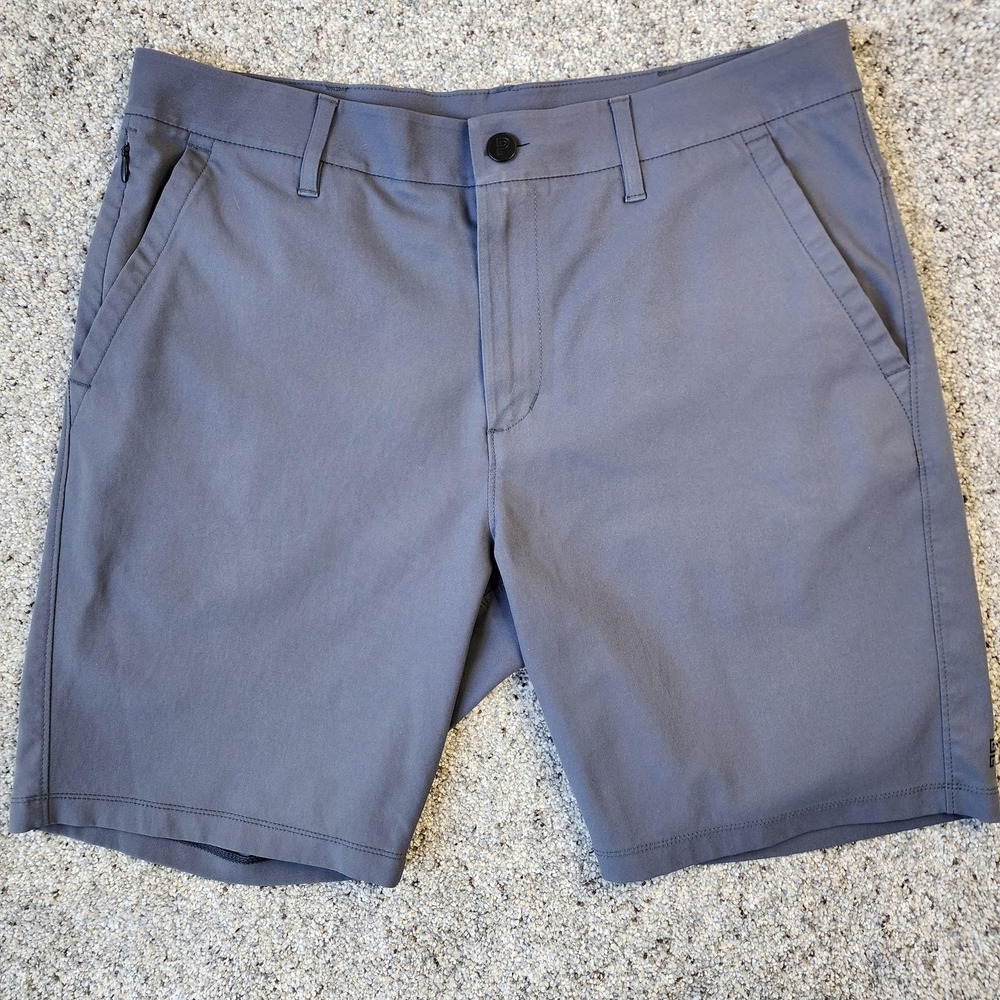 Public Rec Mens 32 Gray‎ Athletic Flat Front Golf Lifestyle Shorts 7in EUC
